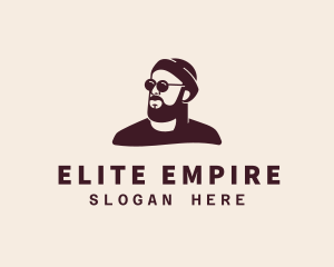 Hipster Male Beard logo design