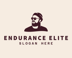 Hipster Male Beard logo design