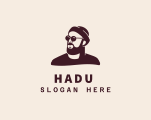 Hipster Male Beard logo design