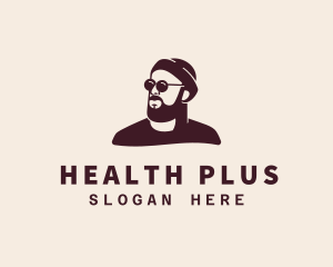 Hipster Male Beard logo design