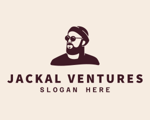 Hipster Male Beard logo design