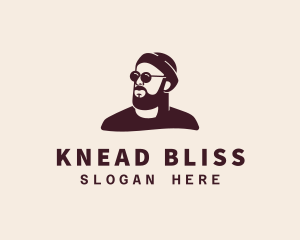 Hipster Male Beard logo design