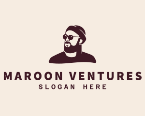 Hipster Male Beard logo design