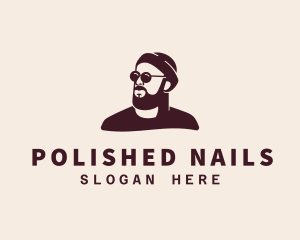 Hipster Male Beard logo design