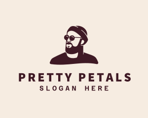 Hipster Male Beard logo design