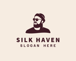 Hipster Male Beard logo design