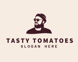 Hipster Male Beard logo design