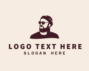 Hipster Male Beard Logo