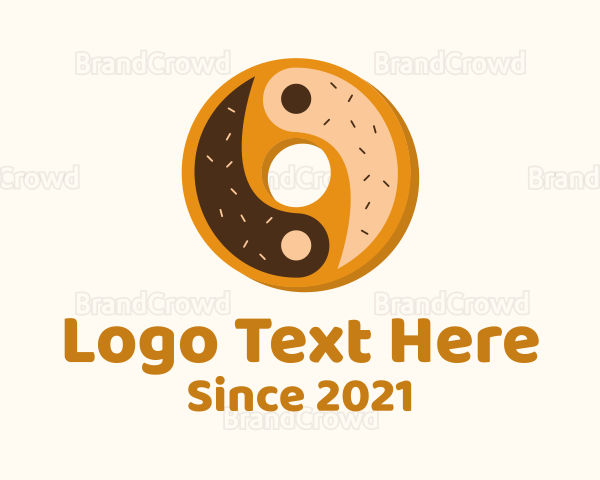 Yin Yang Donut Logo