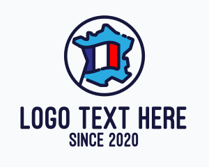 Geography - French Country Map logo design