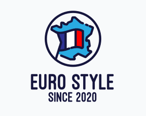 French Country Map logo design