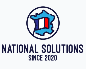 French Country Map logo design