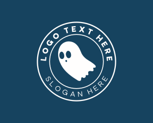 Spooky Ghost Halloween Logo