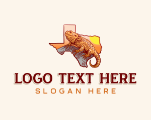 Gila Monster - Texas Lizard Reptile logo design