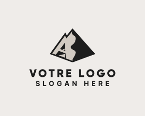 Tourism - Letter A Mountain Trekking logo design