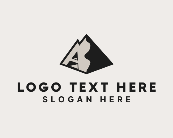 Environmental - Letter A Mountain Trekking logo design