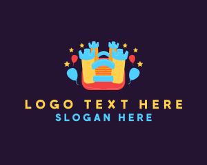 Inflatable - Bouncy Castle Playground logo design