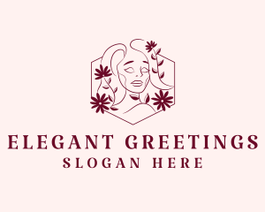 Elegant Feminine Beauty Face  logo design