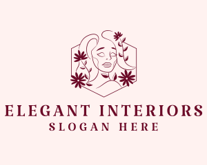 Elegant Feminine Beauty Face  logo design