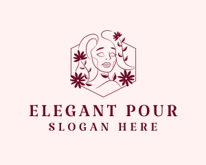 Elegant Feminine Beauty Face  logo design