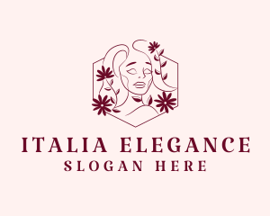 Elegant Feminine Beauty Face  logo design