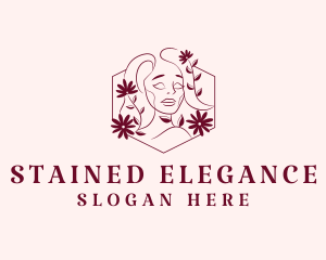 Elegant Feminine Beauty Face  logo design