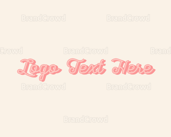 Feminine Retro Script Logo