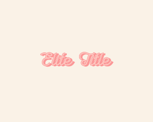 Title - Feminine Retro Script logo design