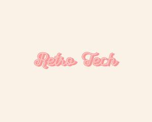 Feminine Retro Script logo design