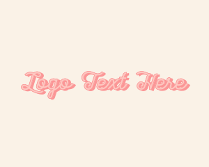 Retro - Feminine Retro Script logo design