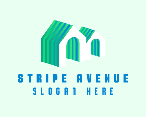 Striped - Stripe House Mansion logo design