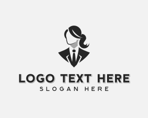 Suit - Professional Woman Executive logo design