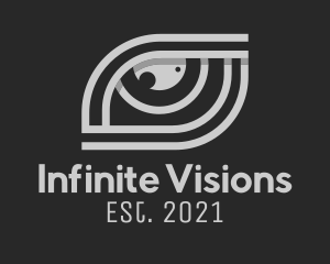 Visionary - Grey Eye Outline logo design