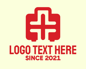 Cross - Red Medical Emergency Kit logo design