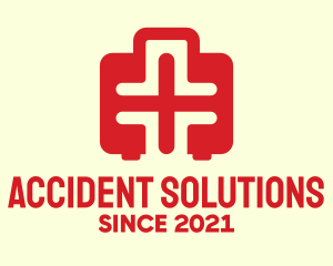 Accident - Red Medical Emergency Kit logo design