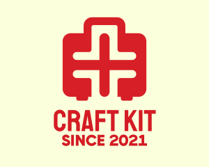 Kit - Red Medical Emergency Kit logo design