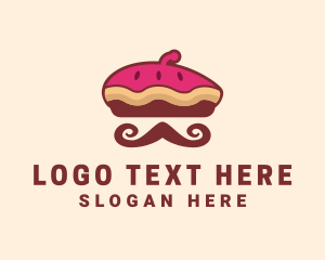 Mustache - French Patisserie Pie Baker logo design