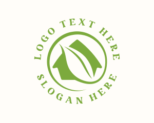 Teahouse - Eco Leaf House logo design