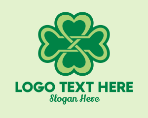 St Patrick Day - Fancy Clover Leaf logo design