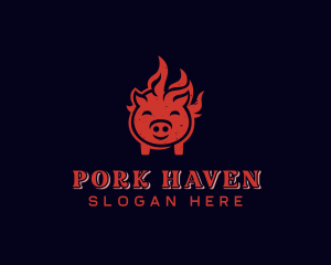 Fire Pork Barbecue logo design