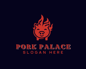 Pork - Fire Pork Barbecue logo design