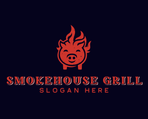 Barbecue - Fire Pork Barbecue logo design