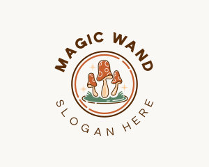 Whimsical Holistic Mushroom logo design