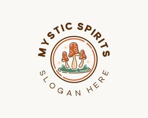 Whimsical Holistic Mushroom logo design