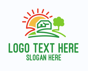 Sunset - Doogle Farm Garden logo design
