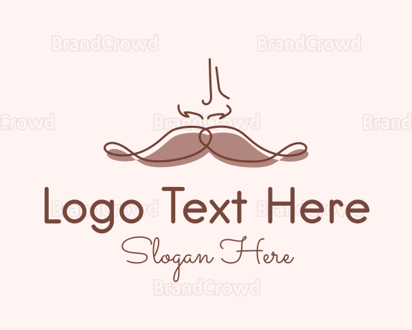 Hipster Mustache Man Logo