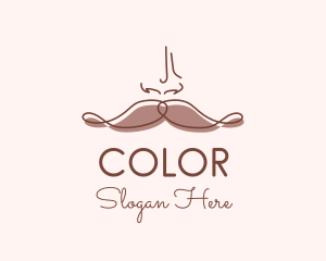 Hipster Mustache Man logo design