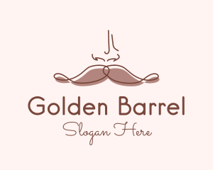 Whiskey - Hipster Mustache Man logo design