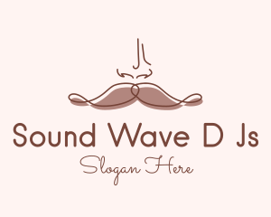 Hippy - Hipster Mustache Man logo design