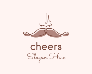 Hipster Mustache Man logo design